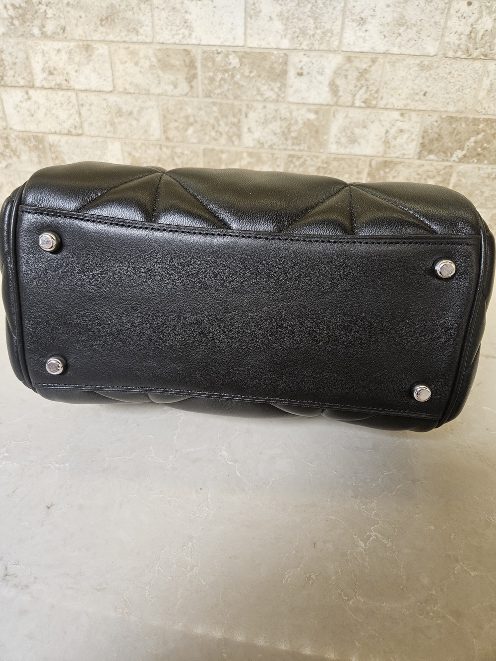 Coach Medium Rowan Satchel in Quilted Black - Picture 7 of 9